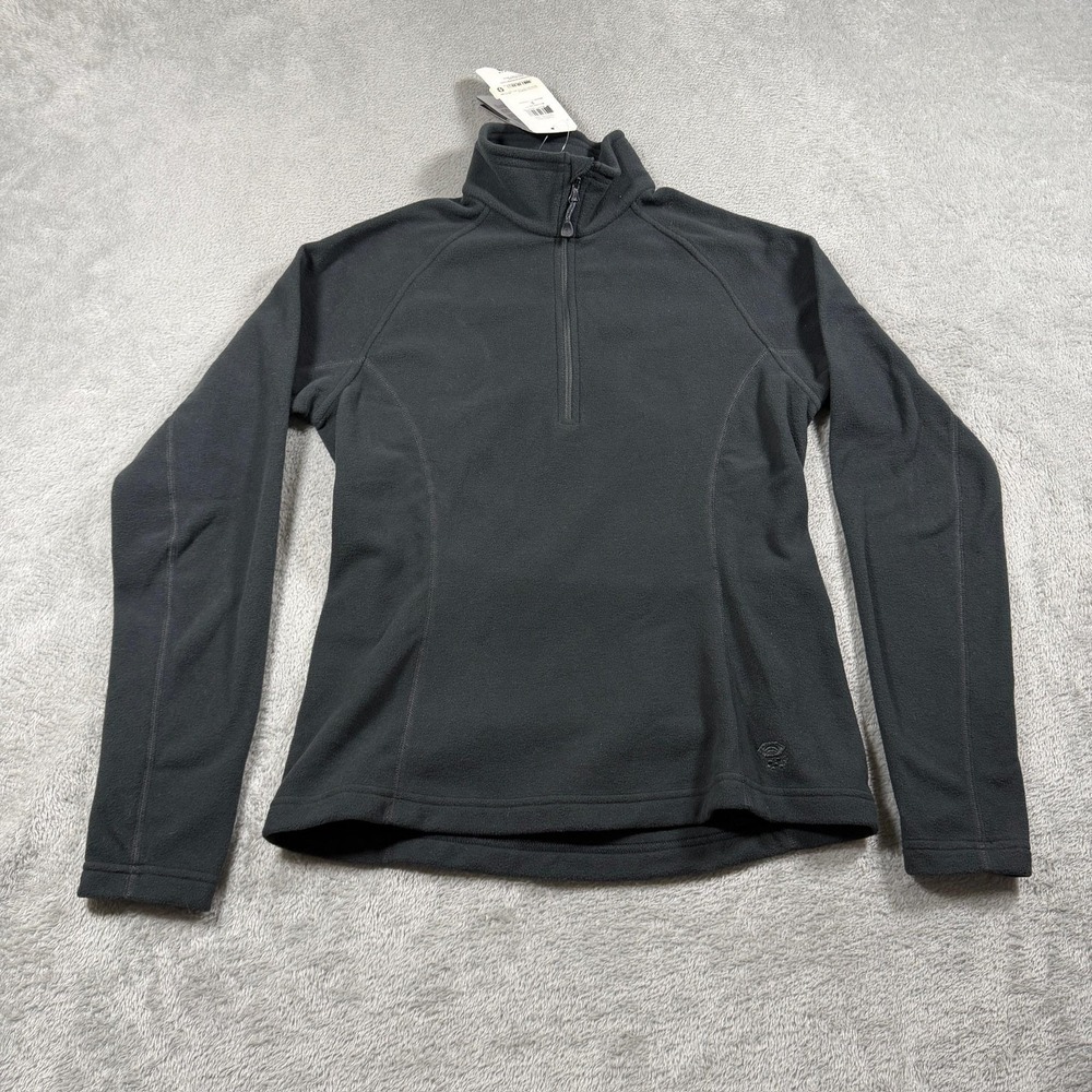 Mountain Hardwear Microchill Zip‎ T Jacket Womens Small Black Fleece Baselayer